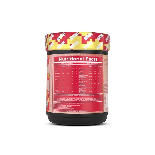 Redcon1 Total War Pre Work Out - 60 servings, Strawberry Kiwi