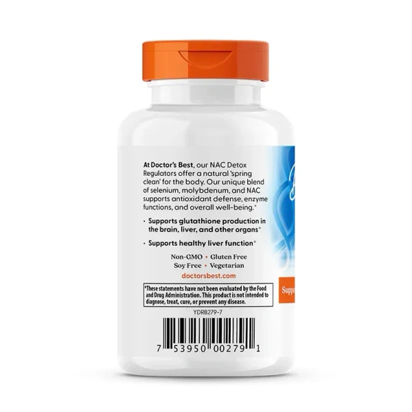 Doctor's Best NAC Detox Regulators - 60 Veggie Capsule, NA