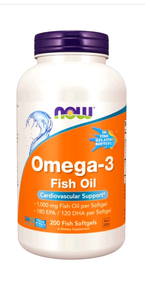 Now Omega-3, Molecularly Distilled 200 Softgels