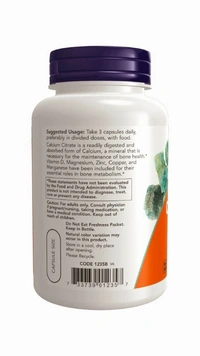 Now Calcium Citrate - 240 Veg Capsules