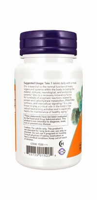 Now Zinc 50 mg - 250 Tablets
