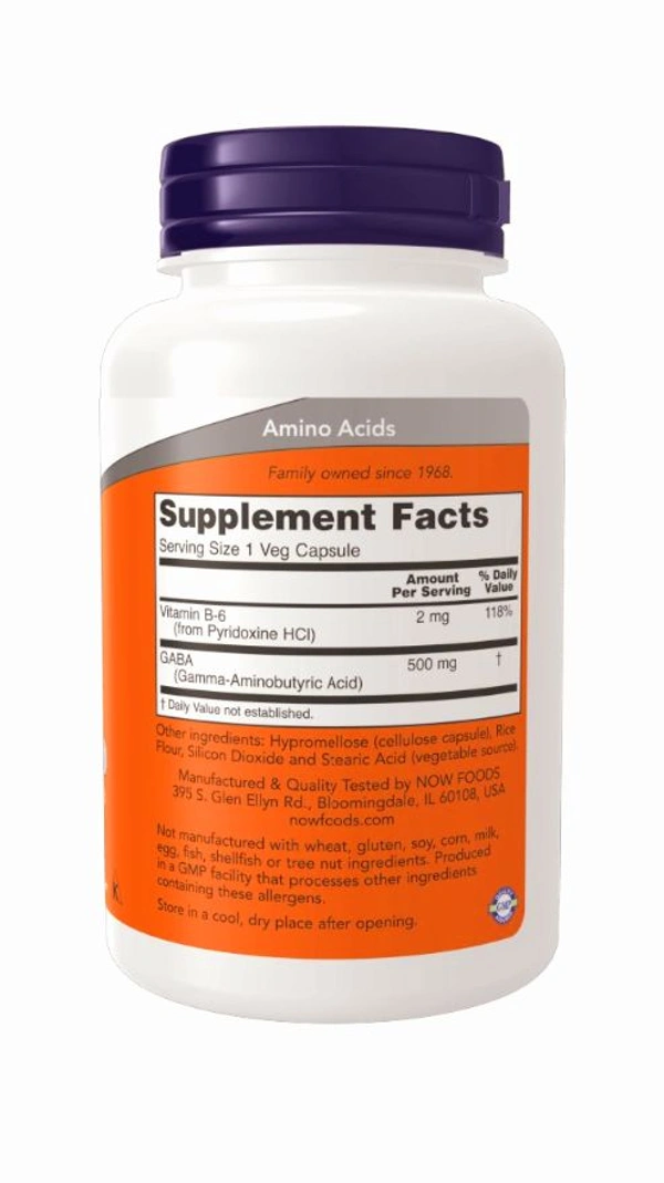 Now GABA 500 mg - 100 Veg Capsules