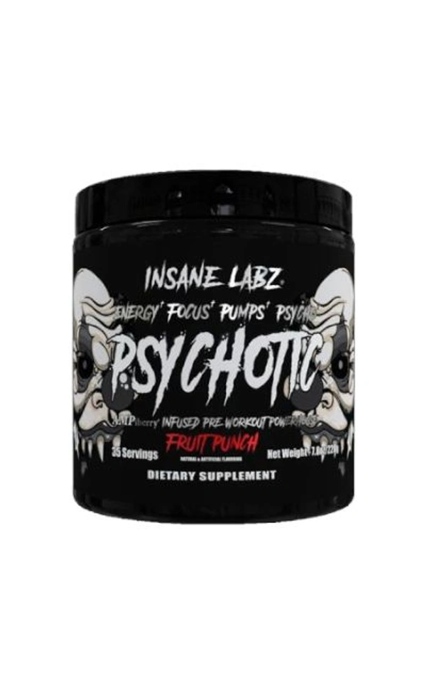 Insane Labz Psychotic Black 35servings - 228g, Fruit Punch