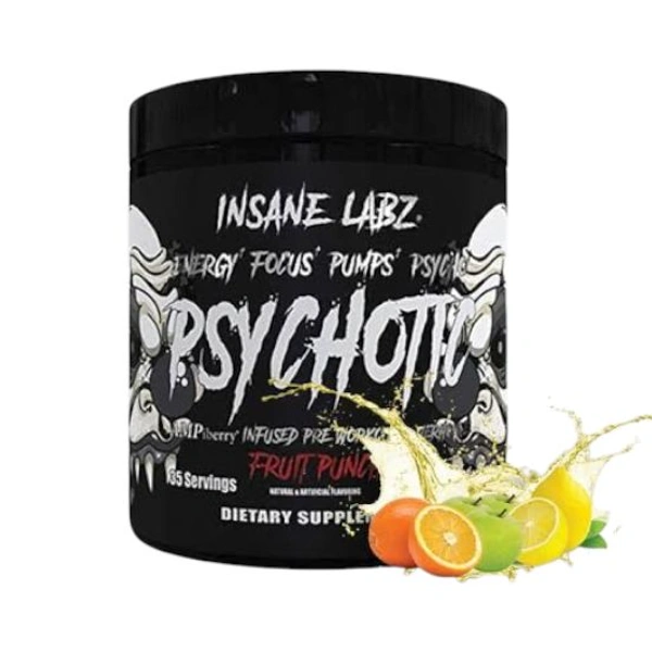 Insane Labz Psychotic Black 35servings - 228g, Fruit Punch