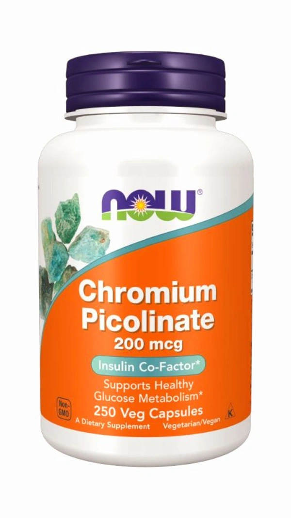 Now Chromium Picolinate 200 mcg Veg Capsules - 250