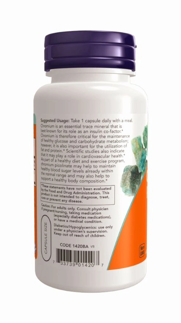 Now Chromium Picolinate 200 mcg Veg Capsules - 250