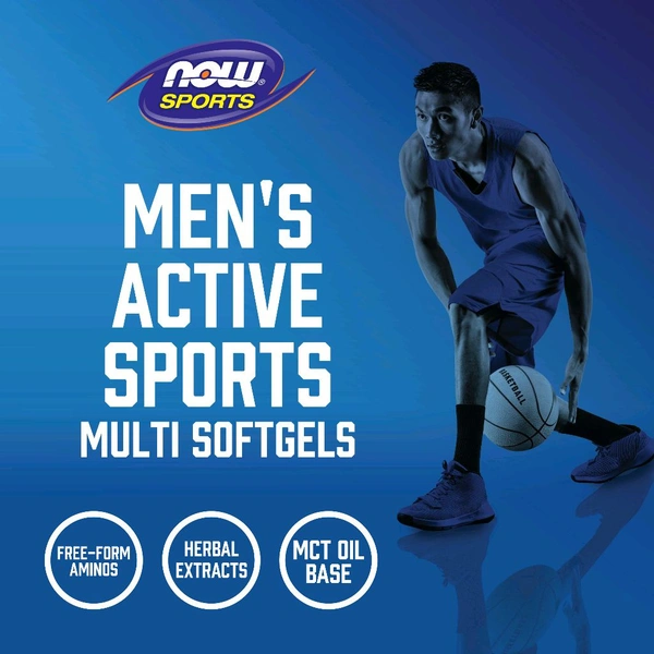 NOW Sports Men's Active Sports Multi -90 Softgels - 90 Softgels