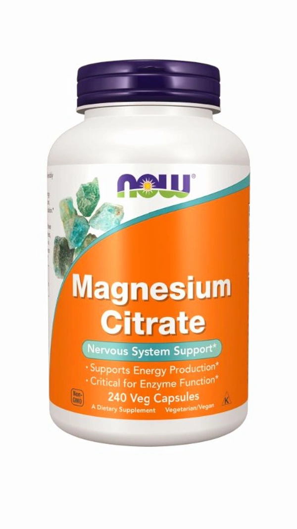 Now Magnesium Citrate 200 Mg - 240 Veg Capsules