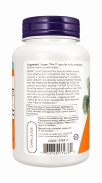 Now Coral Calcium Plus - 100 Capsules