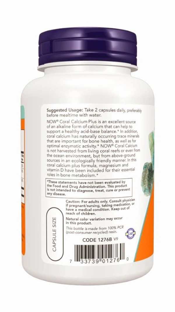 Now Coral Calcium Plus - 100 Capsules