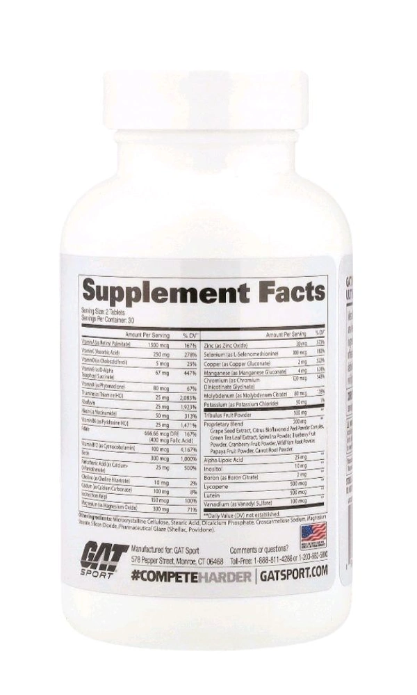 GAT Sport Mens Multi + Test - 60 Tablets