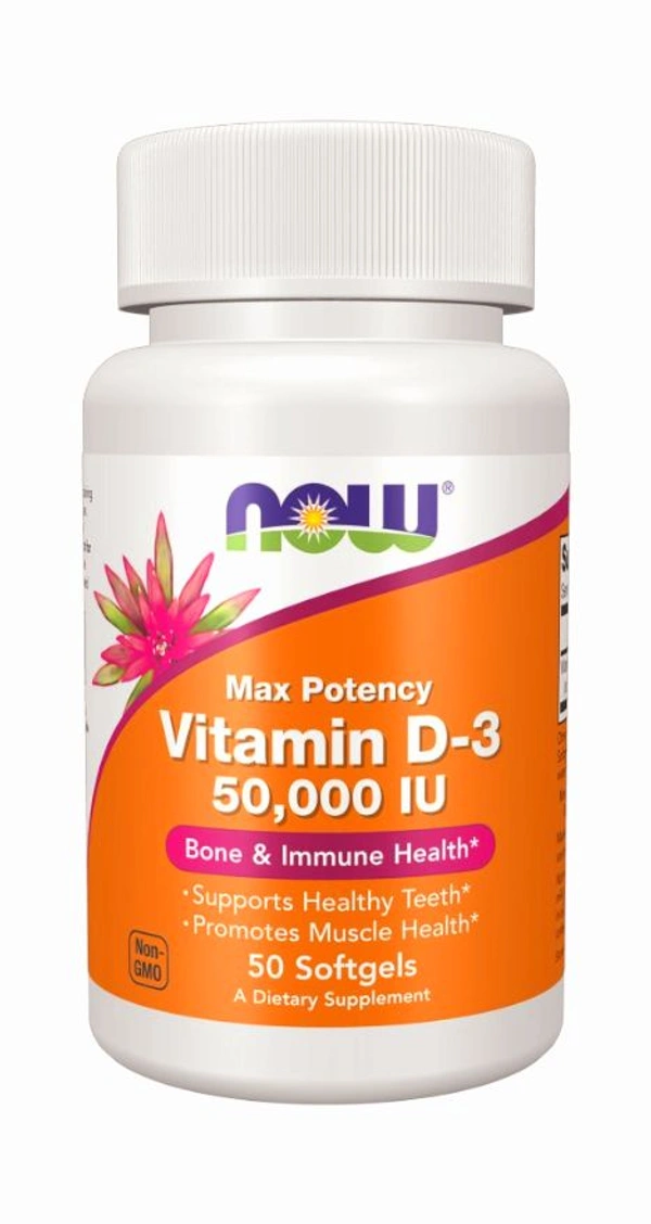 Now Vitamin D-3 50,000 IU - 50 Softgels