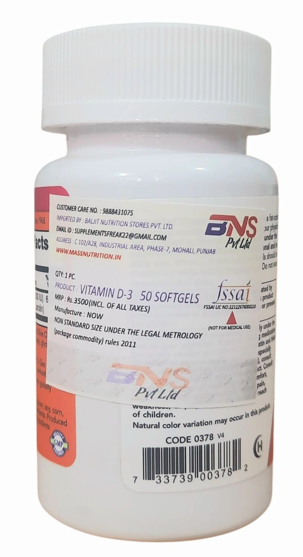 Now Vitamin D-3 50,000 IU - 50 Softgels