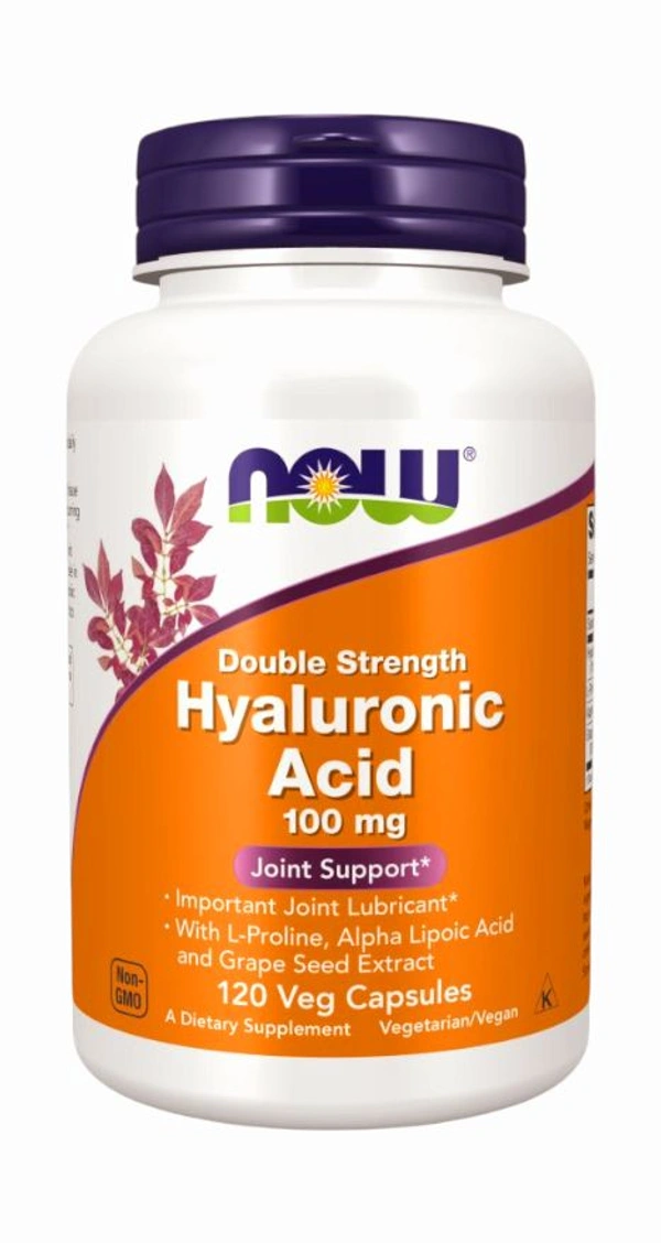 Now Hyaluronic Acid, Double Strength 100 mg - 120 Veg Capsules
