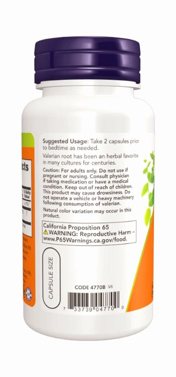Now Valerian Root 500 mg - 250 Veg Capsules