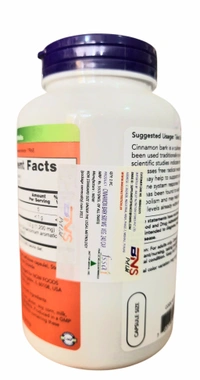 Now Cinnamon Bark 600 mg - 240 Veg Capsules
