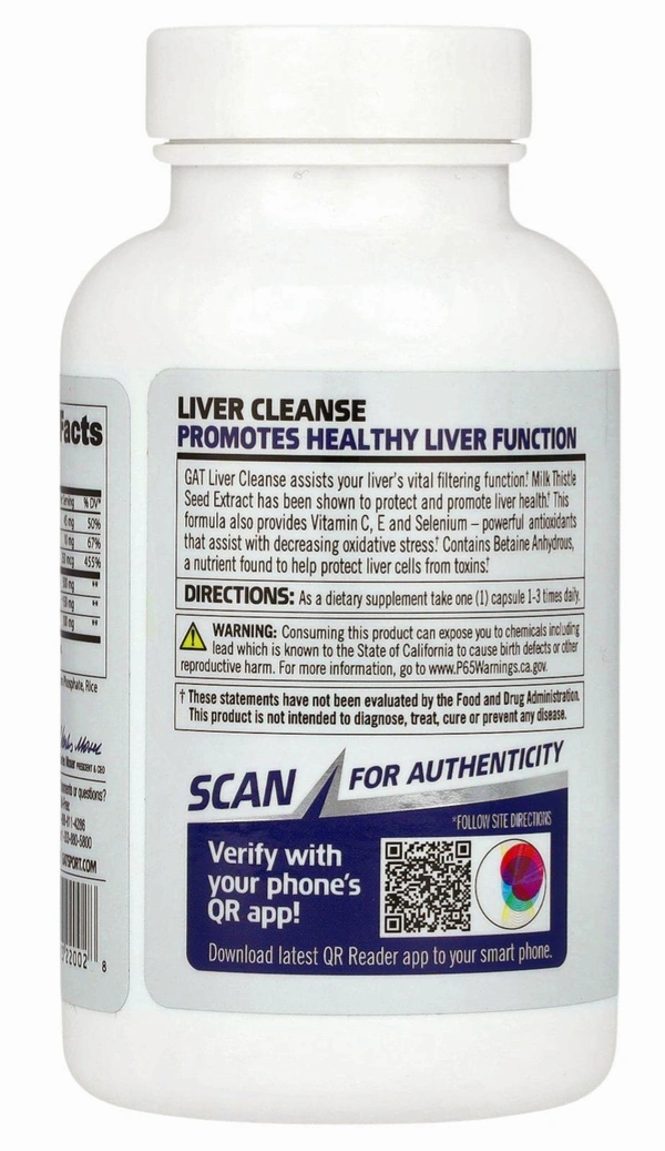 GAT Sport Liver Cleanse - 60 Veg Capsules