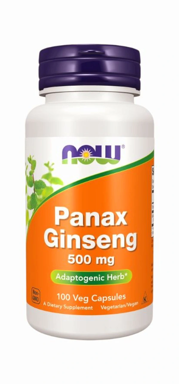 Now Panax Ginseng 500 mg - 100 Veg Capsules