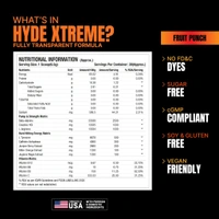 ProSupps Hyde Xtreme Pre Workout 30servings - (195 g), Fruit Punch