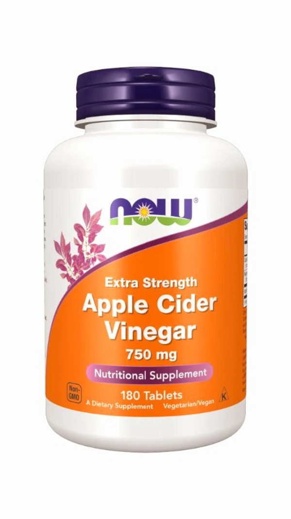 Now Apple Cider Vinegar, Extra Strength 750 mg - 180 Tablets