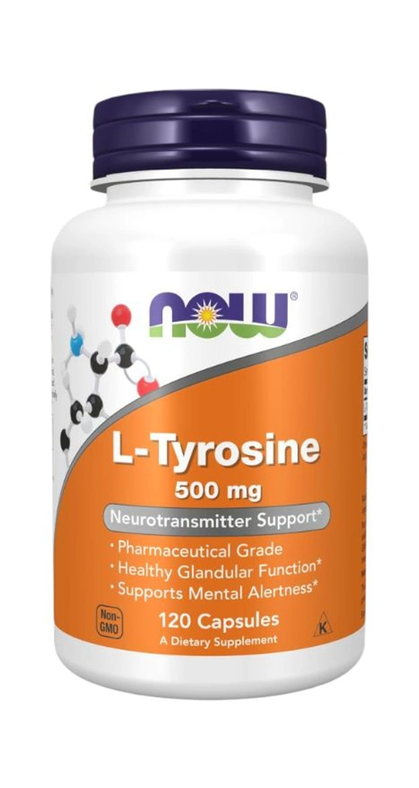 Now L-Tyrosine 500 mg - 120 Capsules