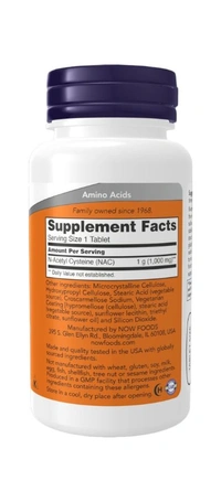 Now NAC 1000 mg - 60 Tablets