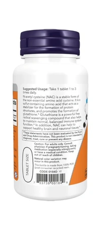 Now NAC 1000 mg - 60 Tablets
