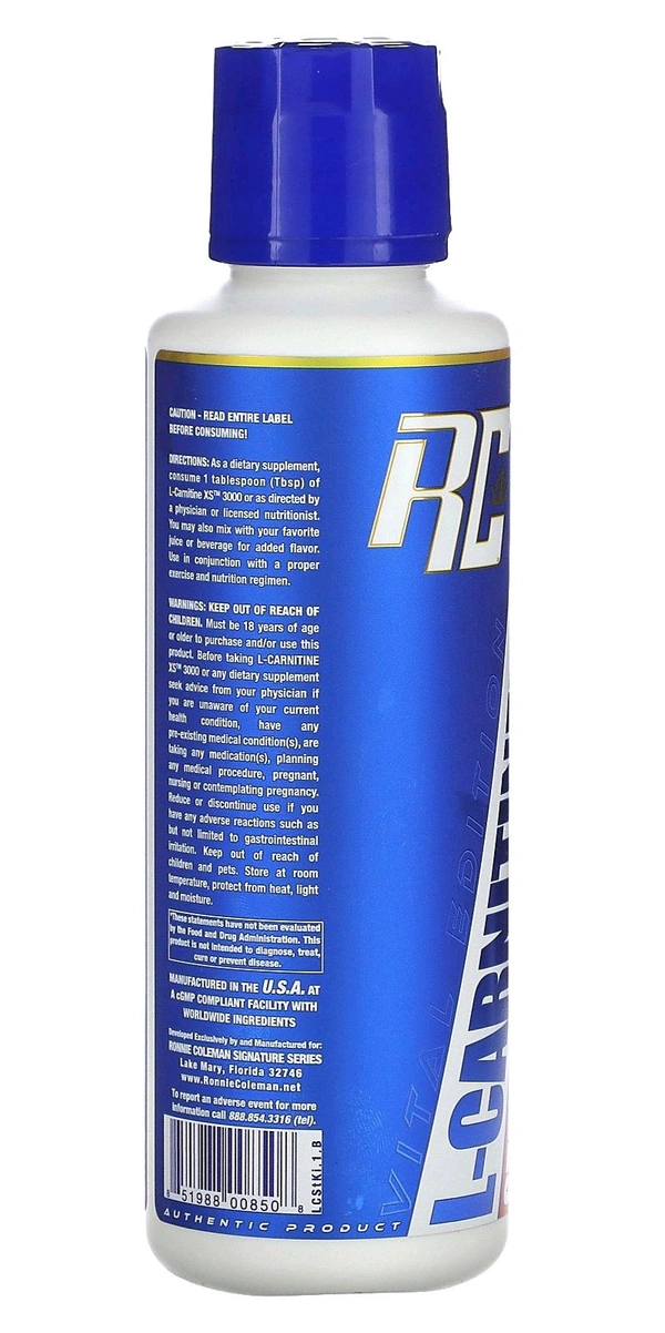 Ronnie Coleman
Vital Edition, L-Carnitine XS 3000, - (473.28 ml), Strawberry Kiwi