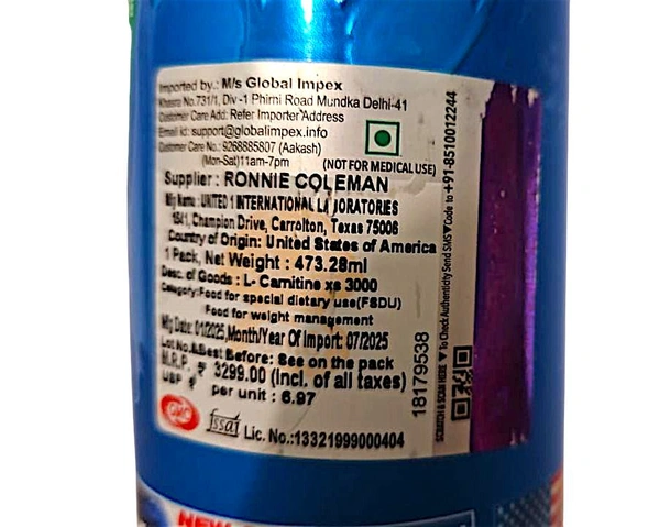 Ronnie Coleman
Vital Edition, L-Carnitine XS 3000, - (473.28 ml), Strawberry Kiwi