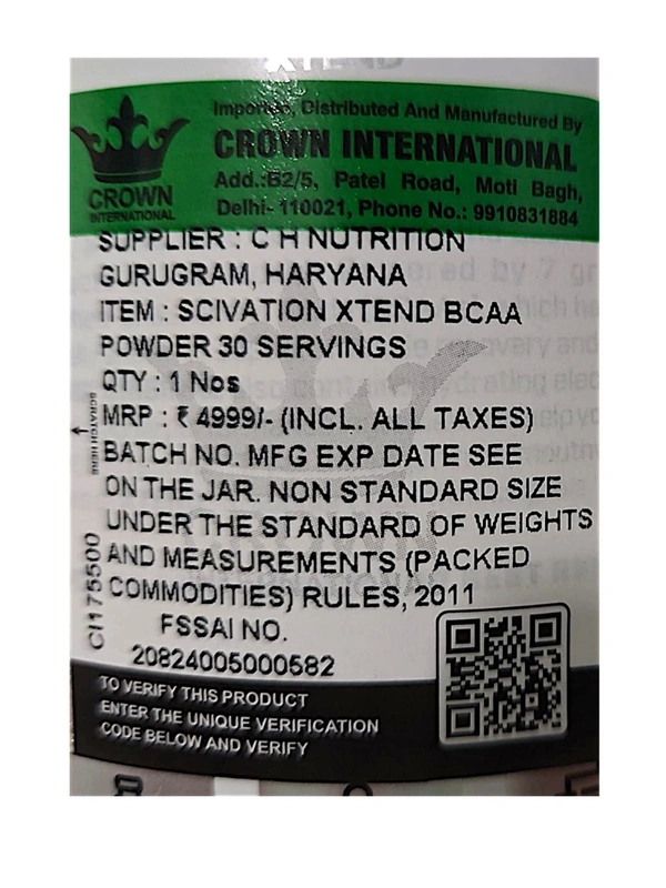 Scivation XTEND Original BCAA Powder 30 Servings - 14.3 oz (405 g), Blue Raspberry Ice