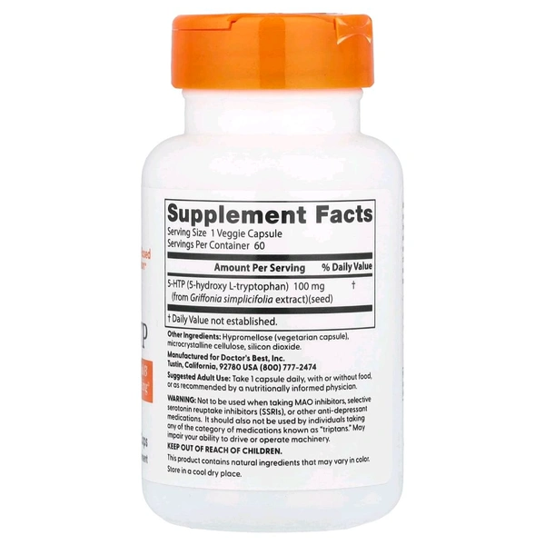 Doctor's Best 5-HTP 100 mg - 60 Veggie Caps