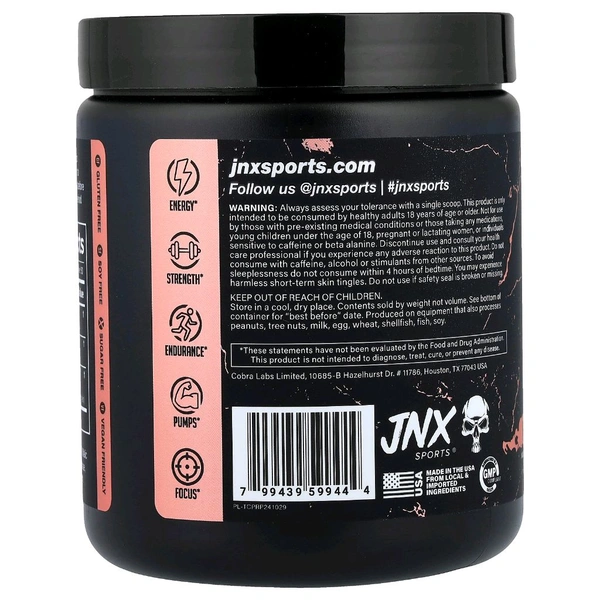 JNX Sports The Curse Pre-Workout - 50 servings, Peach Rings