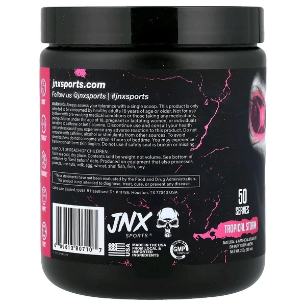 JNX Sports The Curse pre Workout - 50 servings, Tropical Storm