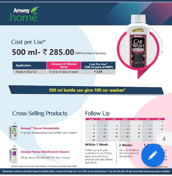 Car Wash Concentrated Liquid 500ml