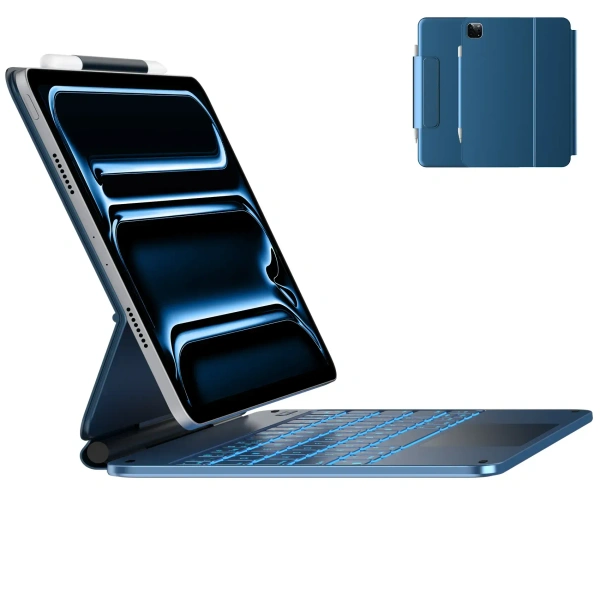 Easy Set up the Laptop-like Keyboard case Cover for 10th-generation iPad Models 11-Color Backlight Keyboard with Shortcuts - Madison