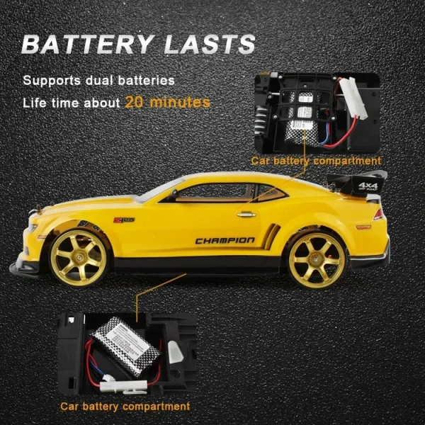 1/10 Rc Car High Quality Material Plastic Electronic Components Super Fast Remote Control Car