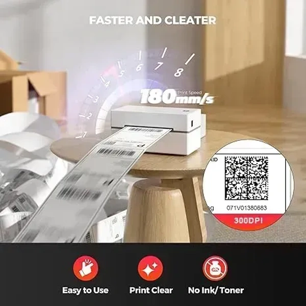 Mini Thermal Shipping Label Maker Sticker Printer Bluetooth Shipping Label Printer