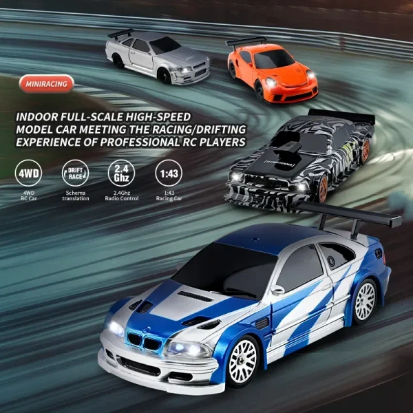 15Km/h Mini RC Drift Cars 30Mins Long Driving Time Indoors Playground Professional Remote Control Toys RacingCar Hobbyer Gifts