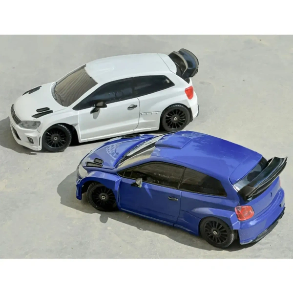 LDRC 2801 Stunning 1:28 Scale 4WD RC Drift Car with LED Lights and Full Proportional Control - White