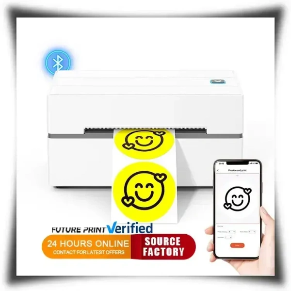 Mini Thermal Shipping Label Maker Sticker Printer Bluetooth Shipping Label Printer