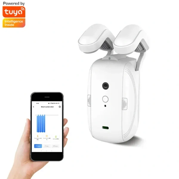 RSH 3 in 1 Smart Curtain Robot Opener Tuya WiFi Remote Control Wireless Automatic Curtains Driver with Alexa Google Home