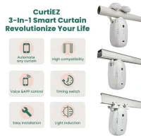 RSH 3 in 1 Smart Curtain Robot Opener Tuya WiFi Remote Control Wireless Automatic Curtains Driver with Alexa Google Home