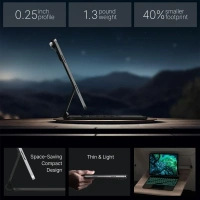 Easy Set up the Laptop-like Keyboard case Cover for 10th-generation iPad Models 11-Color Backlight Keyboard with Shortcuts - Black