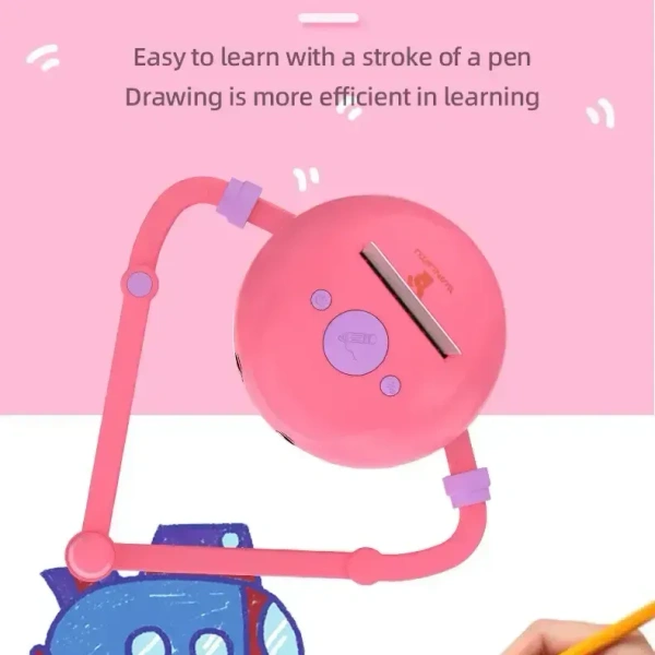 Hot Sale Automatic Drawing Robot Automatic Children's Toys Intelligent Primary Educational Flash Card Learning with Drawing  - Bright Turquoise
