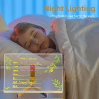 3D Acrylic Writing Pad With Pen Message Board For Study Led Light Office 