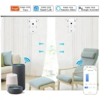 RSH 3 in 1 Smart Curtain Robot Opener Tuya WiFi Remote Control Wireless Automatic Curtains Driver with Alexa Google Home