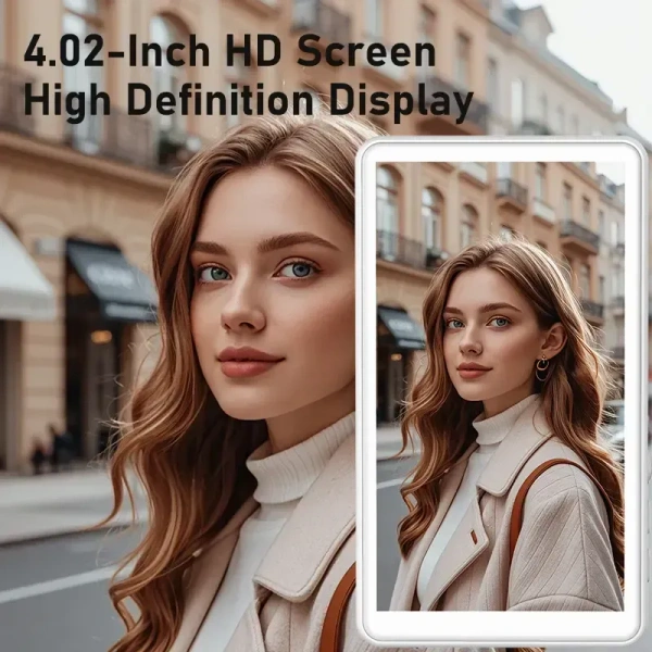 Wireless Magnetic Mount Vlog Selfie Monitor Screen Rear Camera for Selfie Vlog Live Stream for iPhone Android Phone
