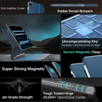 Easy Set up the Laptop-like Keyboard case Cover for 10th-generation iPad Models 11-Color Backlight Keyboard with Shortcuts - Madison