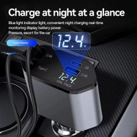 Retractable 4-in-1 Fast Car Charger