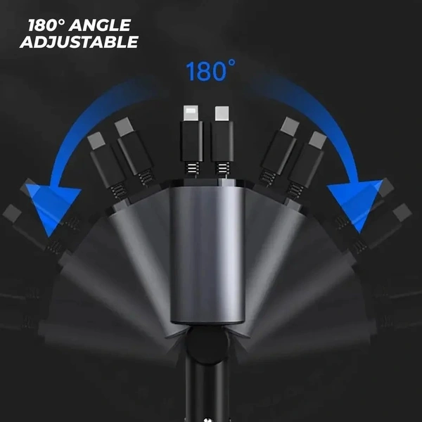 Retractable 4-in-1 Fast Car Charger